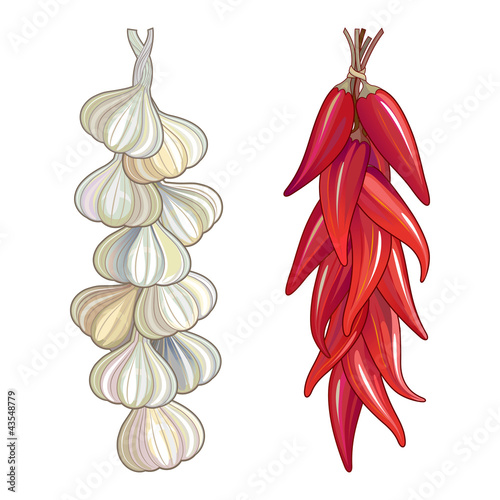 Garlic & red chili pepper