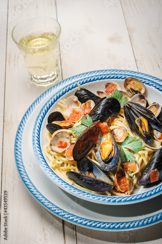Spaghetti allo scoglio - spaghetti with mussels and clams