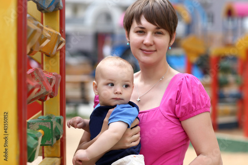 Family at playground