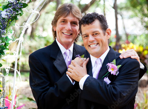 Gay Couple - Wedding Portrait photo