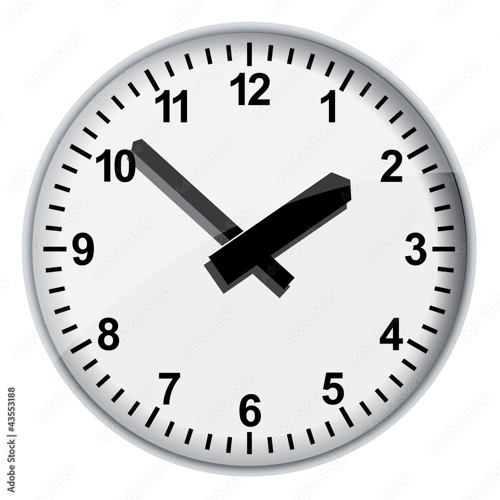 Wall clock. Vector illustration. Wall clock. Vector illustration.