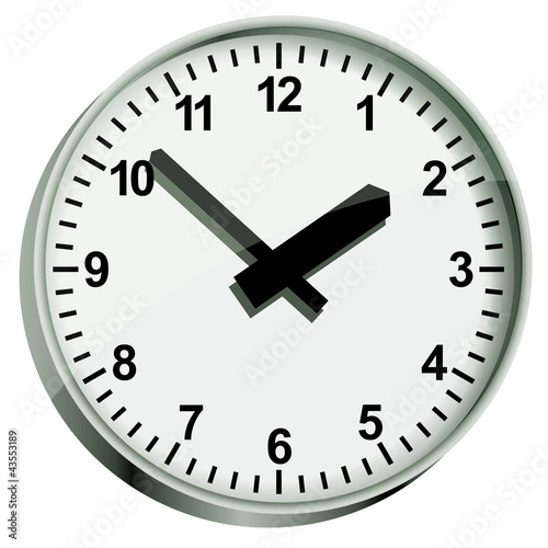 Wall clock. Vector illustration.