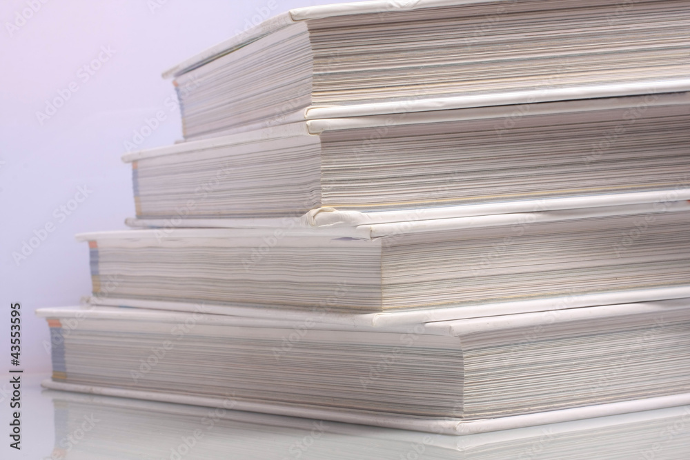 Stack of books on white background Stack of books on white background