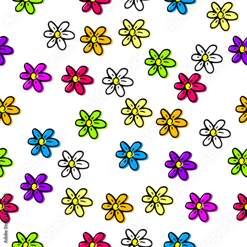 Buntes Blumenmeer, Hintergrund nahtlos