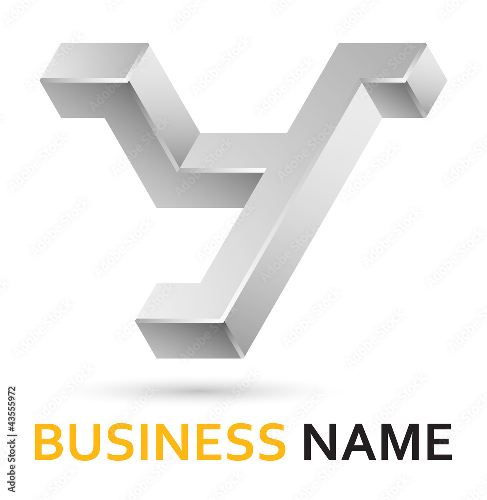 Alphabet logo design - metallic letter Y (part of set) Alphabet logo design - metallic letter Y (part of set)