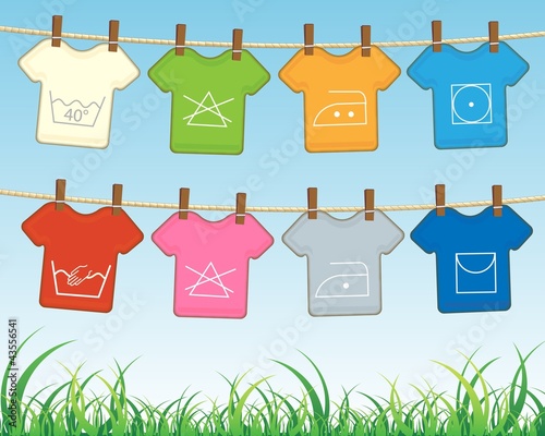T-shirts _indications of washing