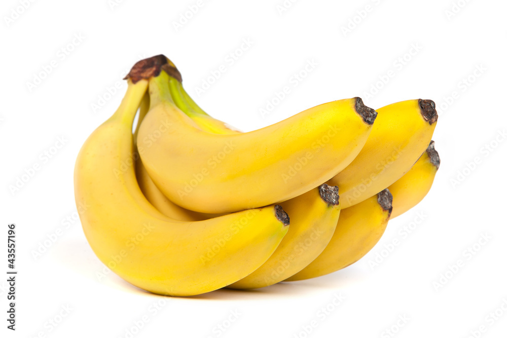 A bunch of bananas isolated
