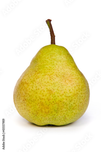 Åasty ripe green pear isolated on white