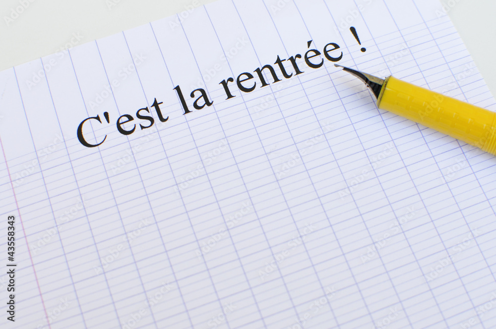 c'est la rentrée c'est la rentrée