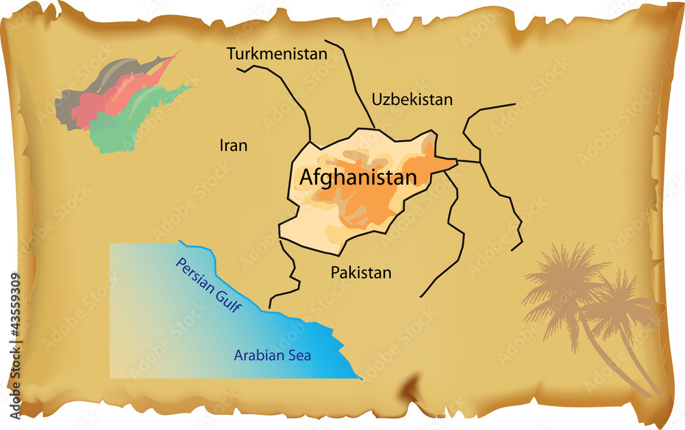 Fototapeta premium Map of Afghanistan