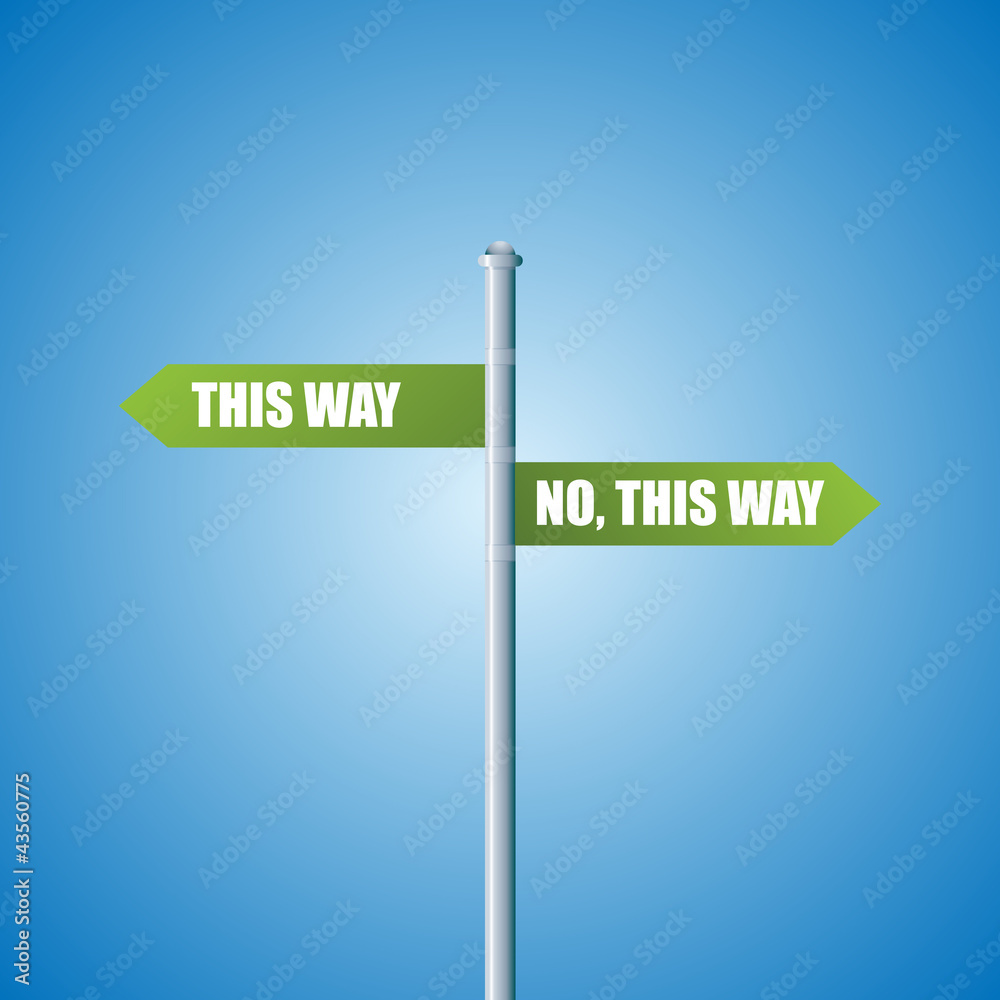 Contradictory Sign Stock Vector | Adobe Stock