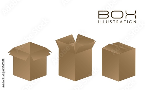 illustration of brown boxes