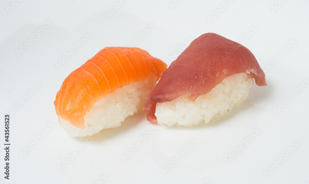 Various kinds of sushi and sashimi Various kinds of sushi and sashimi