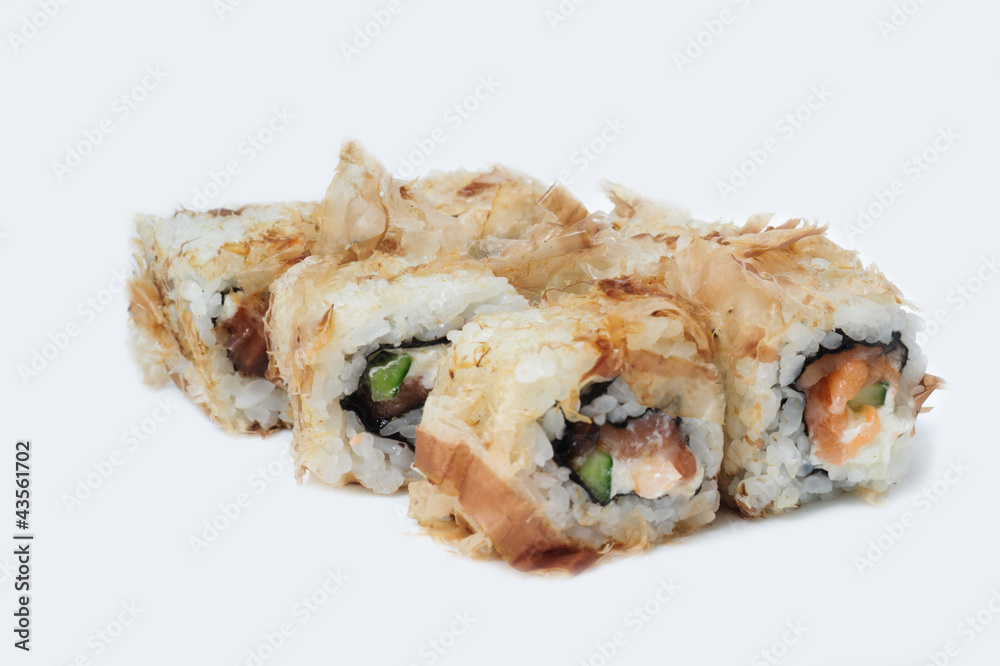 Various kinds of sushi and sashimi Various kinds of sushi and sashimi