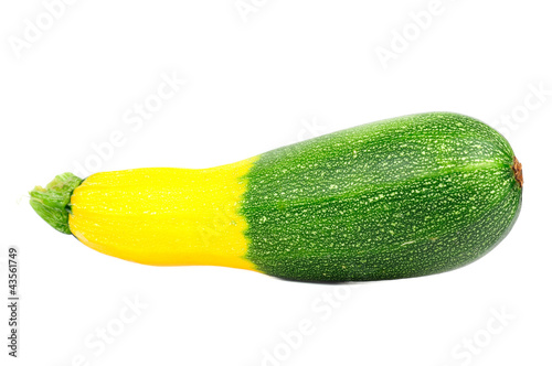 Принти на полотні Hybrid Green and Golden Zucchini Isolated on White Background