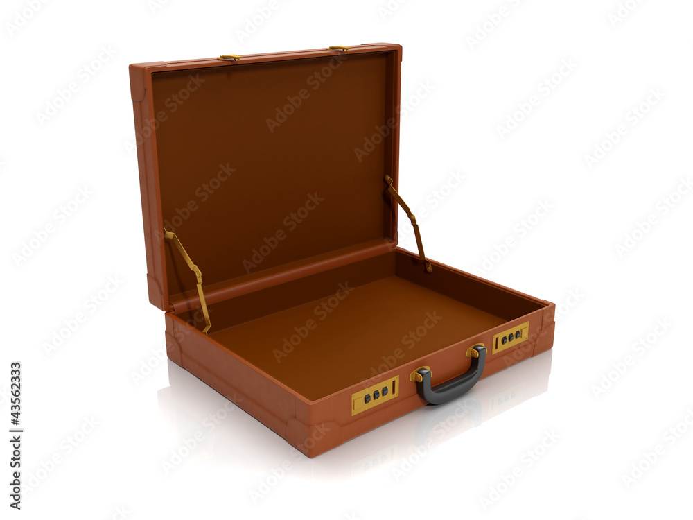 3d illustration: Leather briefcase close-up. Business 3d illustration: Leather briefcase close-up. Business