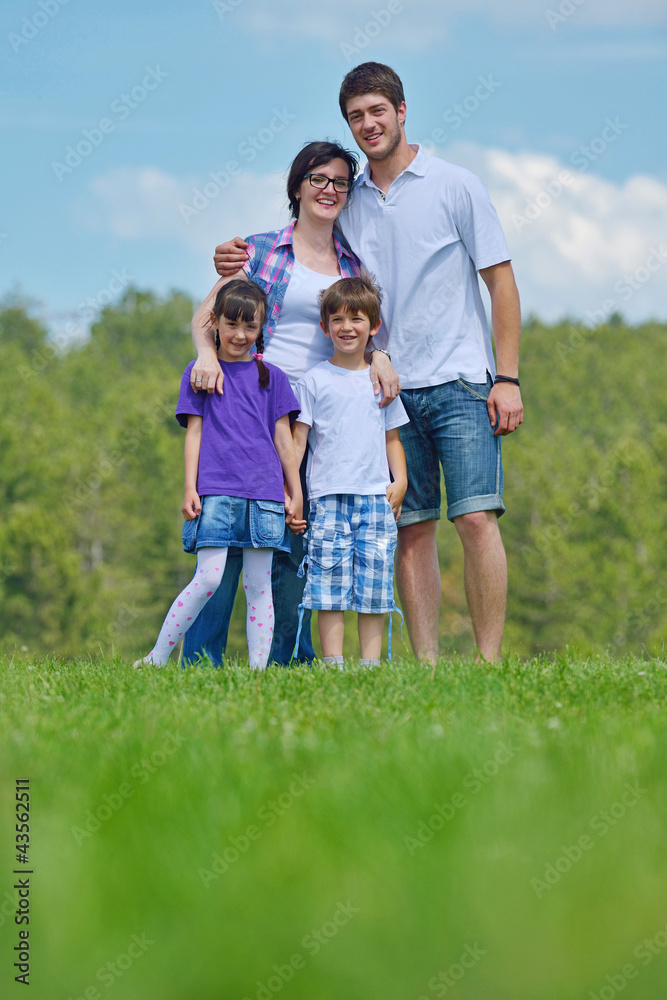 happy young family have fun outdoors happy young family have fun outdoors