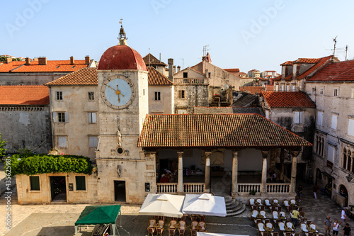 The Bell Tower in the Center of Trogir, Croatia