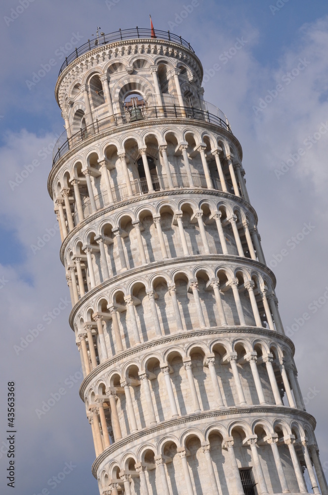 The Leaning Tower of pisi symbol of European holidays in Italy