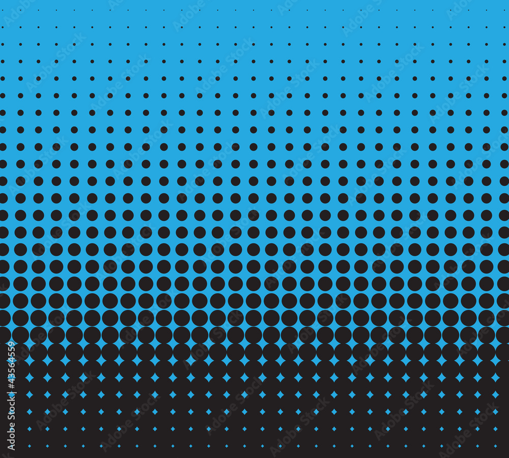 Halftone blue and black, vector background for you design