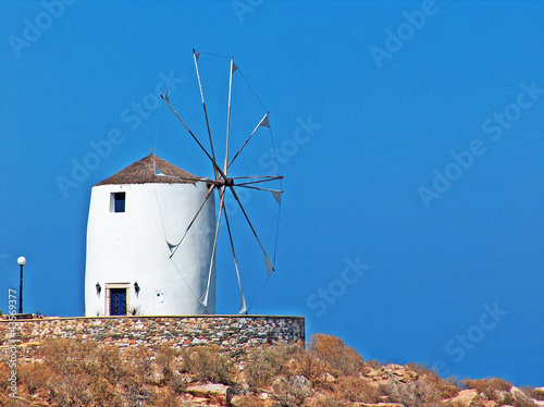 windmill in paros greece