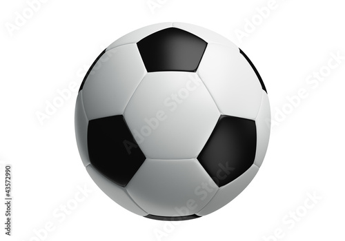 Isolated of soccer ball 3d rendering