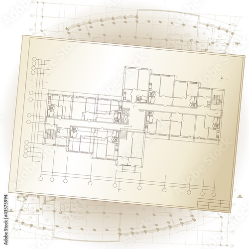Architectural background. Part of architectural project