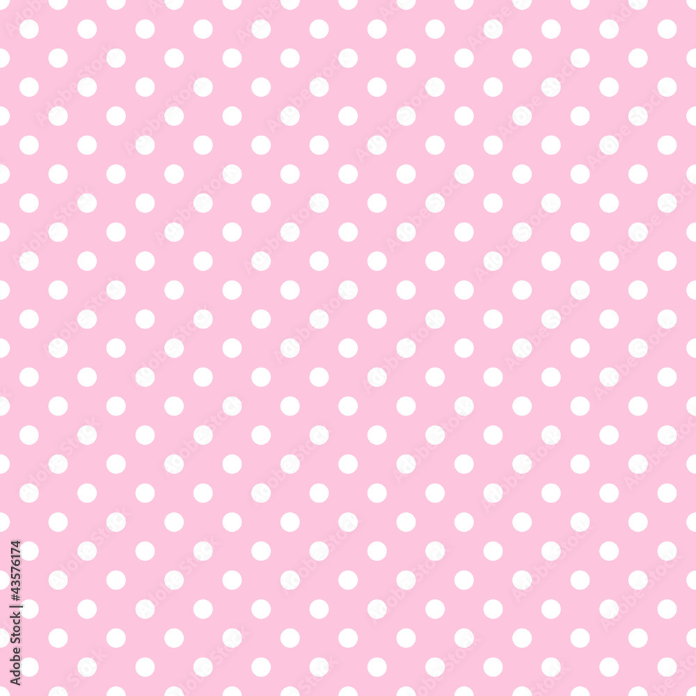 White Polka Dots on Pale Pink