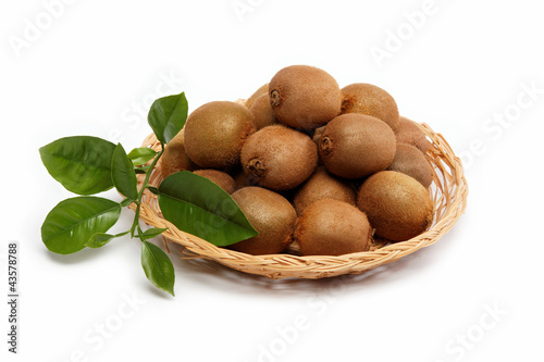 Fresh fruit. Kiwi isolated on a white background.