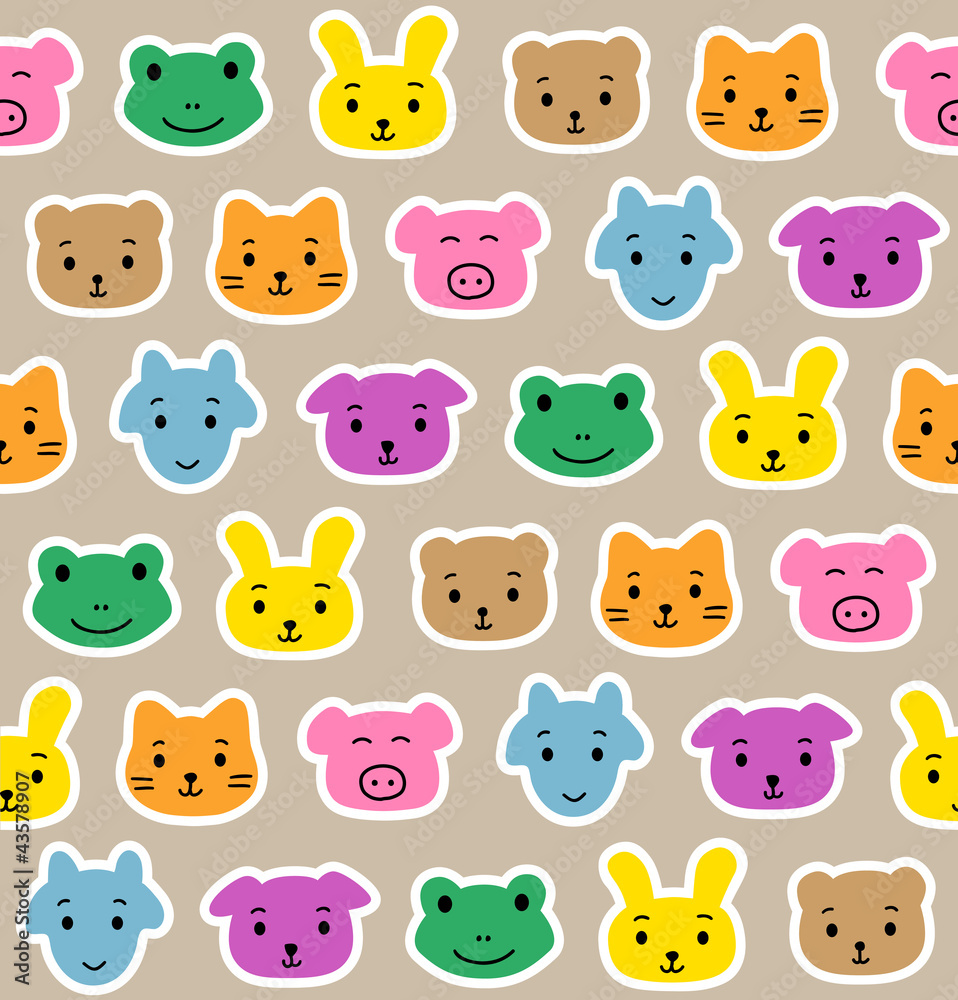 Cute animal cubs pattern Cute animal cubs pattern