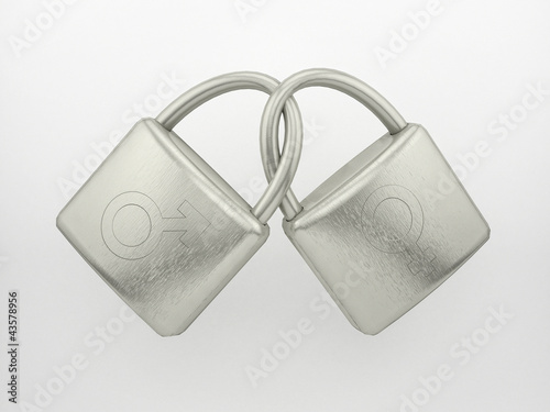 Male and female locks bond together