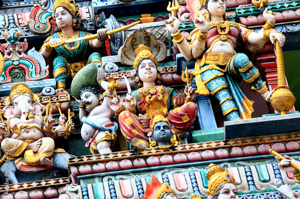 Detail of Sri Mariamman temple