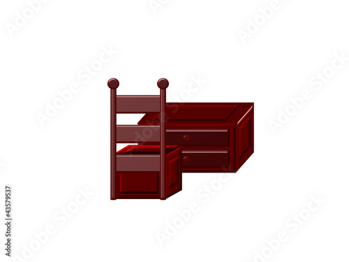 dressing table and chair