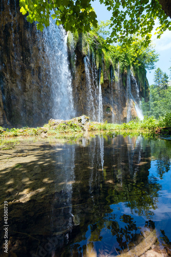 Watefall in Plitvice Lakes National Park  Croatia