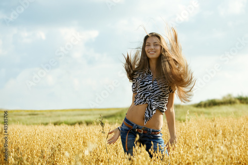 Young girl in the field