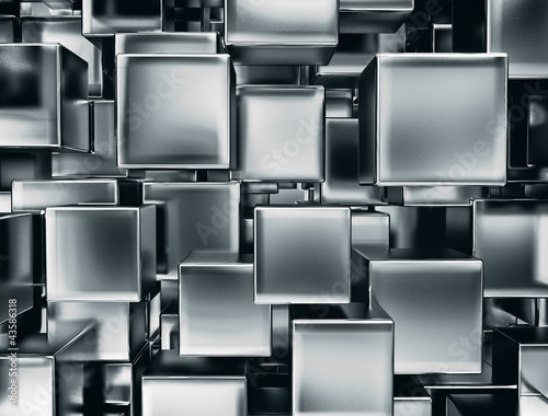 abstract image of metal cubes background
