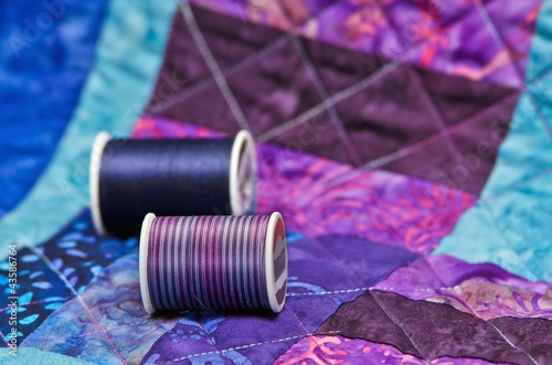 Quilt and quilting thread photo