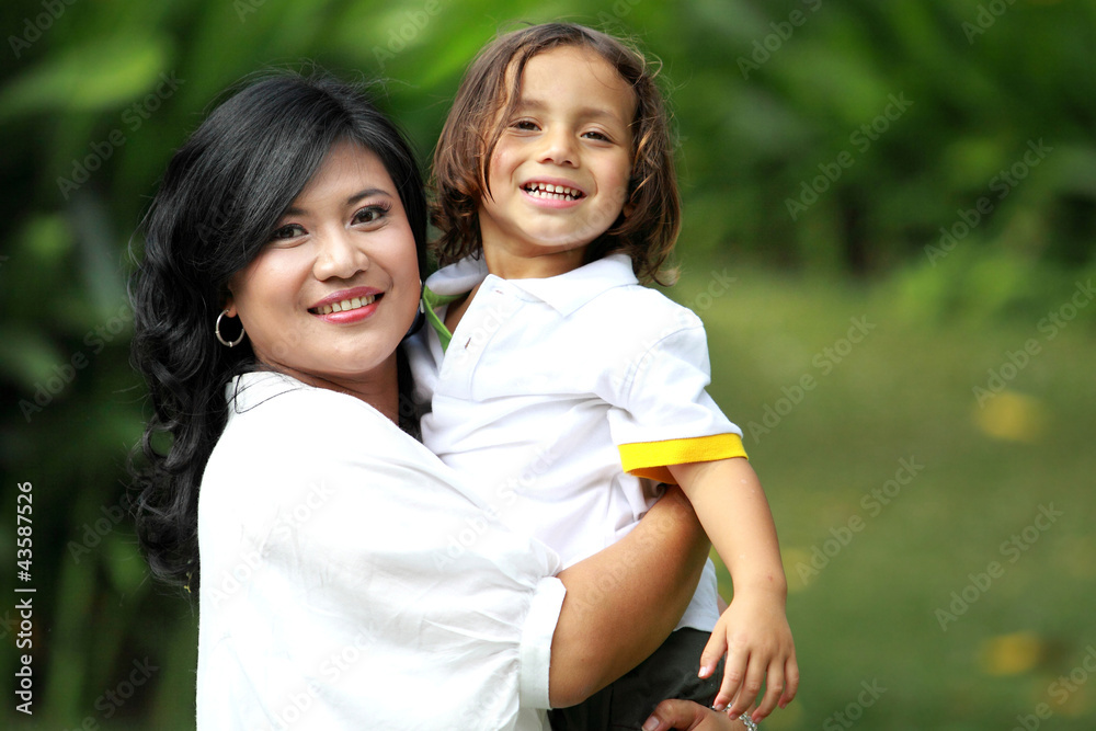 mother and son having fun mother and son having fun