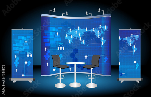Vector blank trade show booth