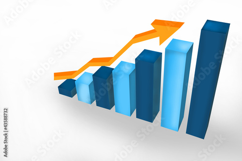 Business growth bar graph