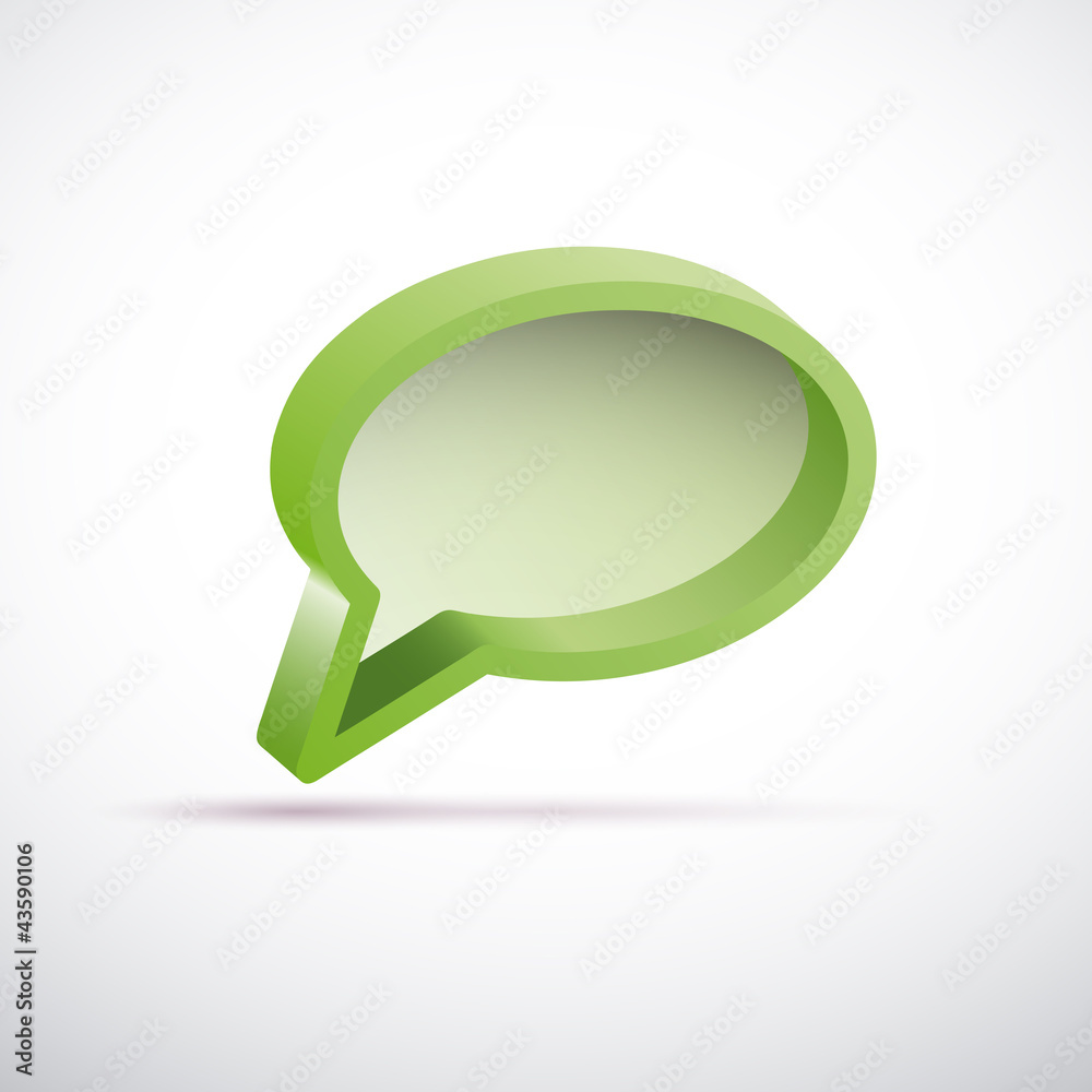 3D Cover speech in green # Vector 3D Cover speech in green # Vector