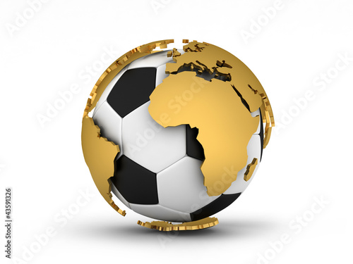 Sport game football symbol - Soccer ball as the planet earth