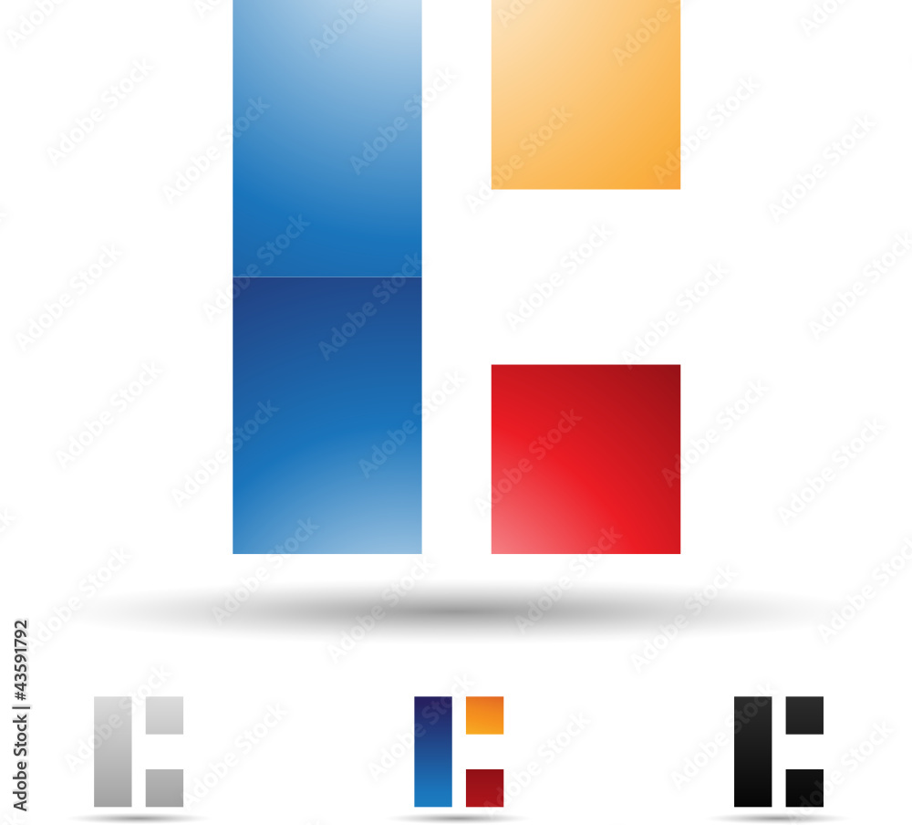 Vector illustration of abstract icons of letter C - Set 1