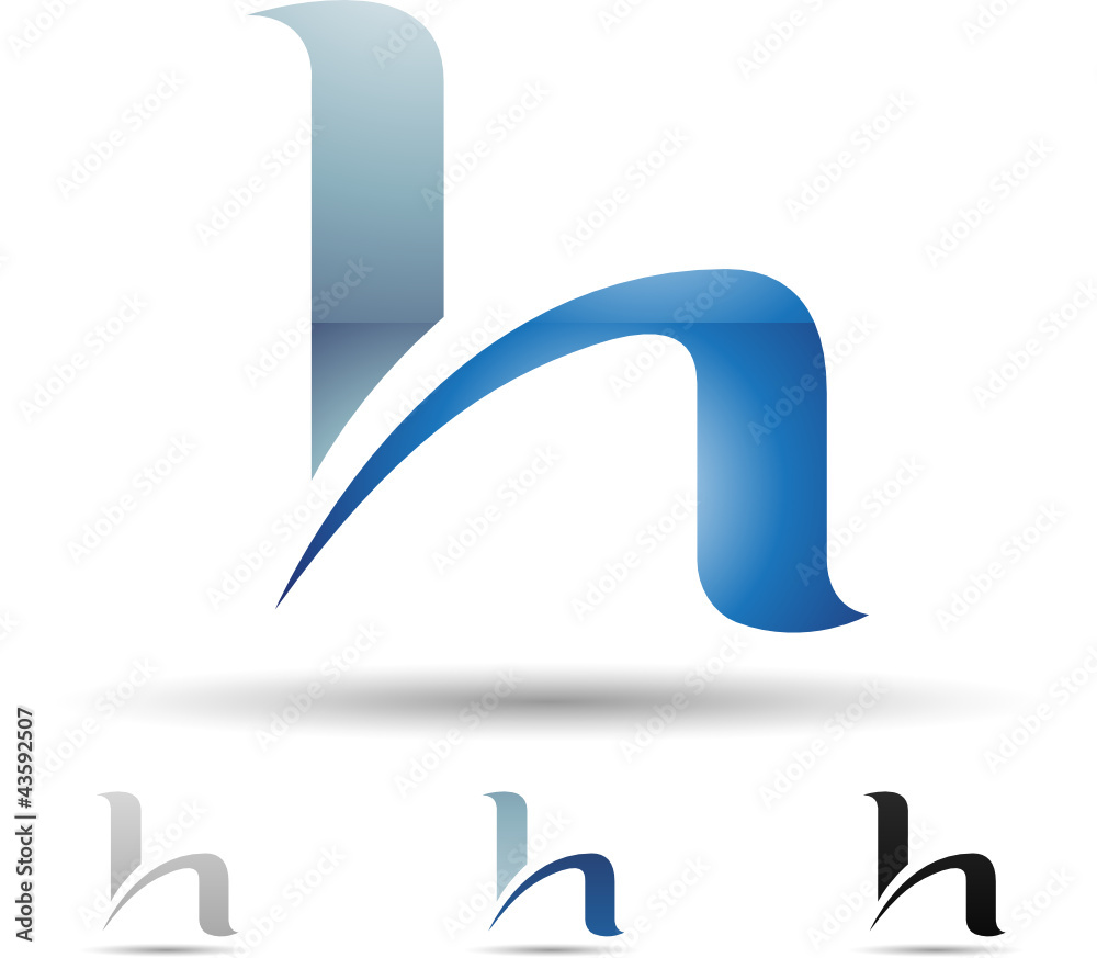 Vector illustration of abstract icons of letter H - Set 4 Vector illustration of abstract icons of letter H - Set 4