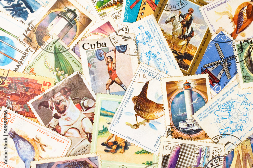 collection of old stamps