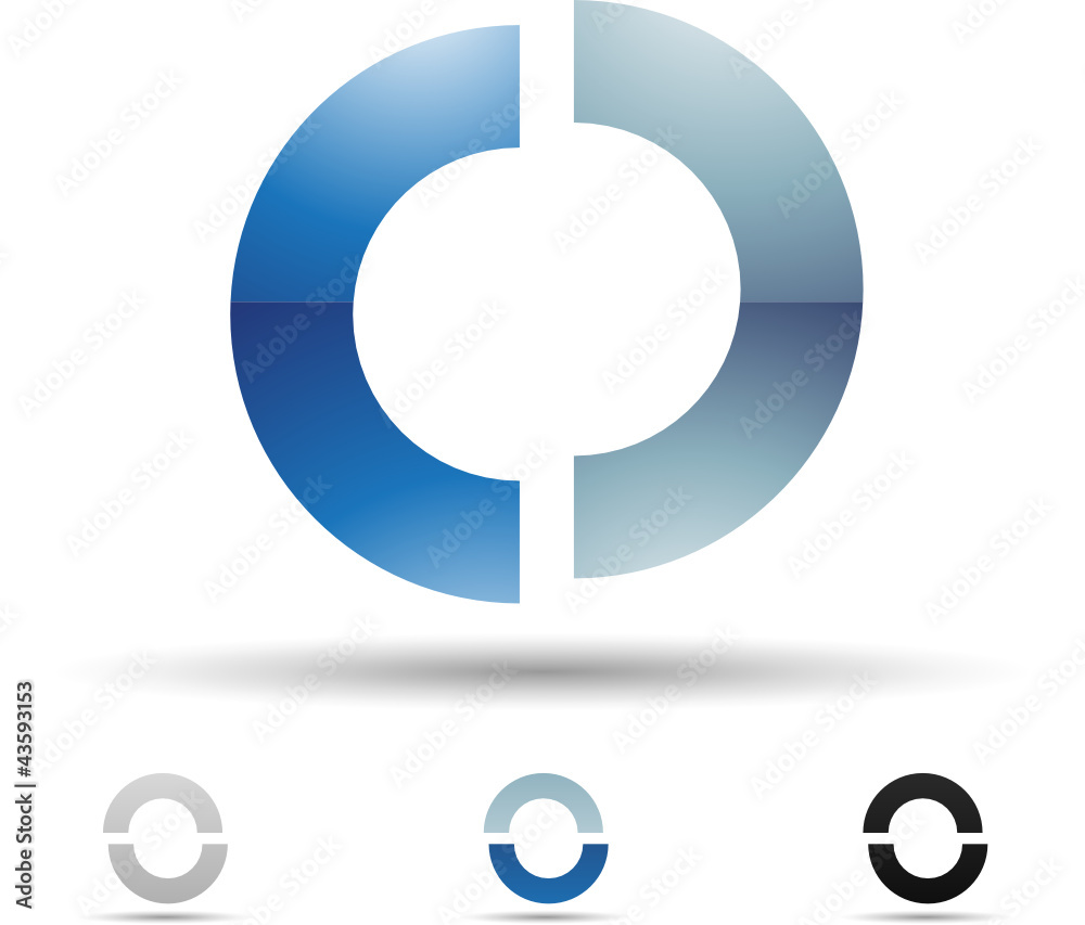 Vector illustration of abstract icons of letter O - Set 9 Vector illustration of abstract icons of letter O - Set 9