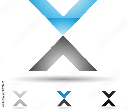 Vector illustration of abstract icons of letter X - Set 6