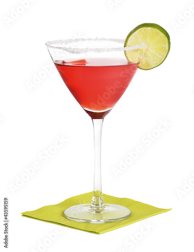 Cosmopolitan cocktail, informally a cosmo, a cocktail made with vodka, triple sec, cranberry juice, and lime juice.