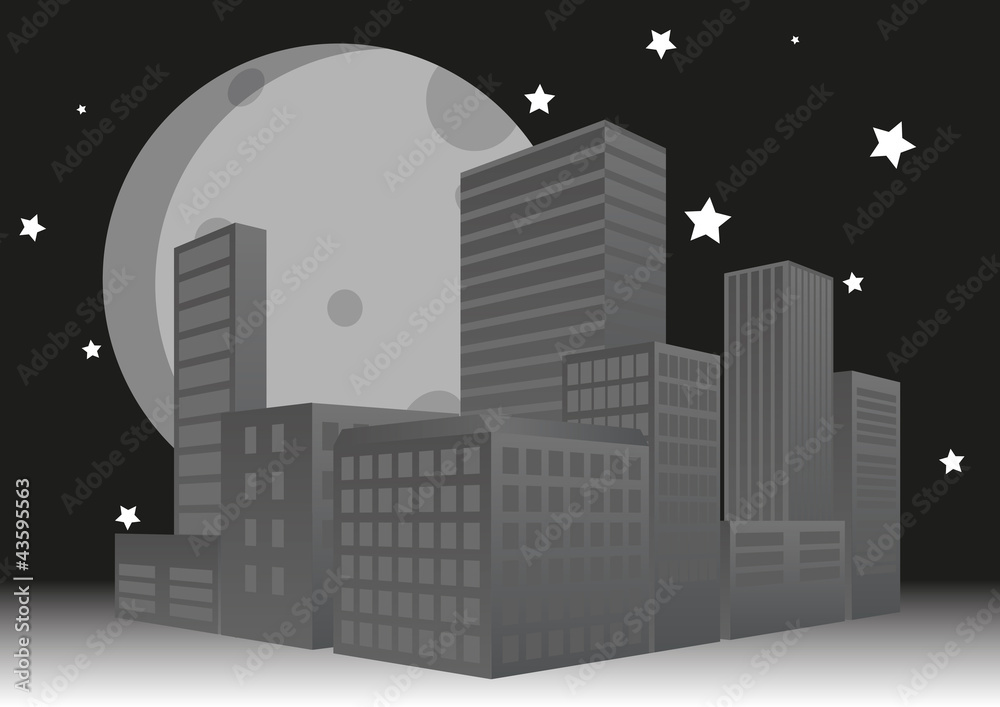 Fototapeta premium city 3d sunset