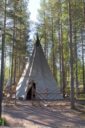 wigwam in the forest photo